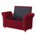 Ver imagem 1 de Recamier Bau Egeo 120x Suede Vermelho - Bandiera Decor