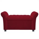 Ver imagem 2 de Recamier Bau Egeo 120x Suede Vermelho - Bandiera Decor