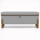 Ver imagem 3 de Puff Recamier Baú Versallies 150 cm para Sala Quarto Bouclé