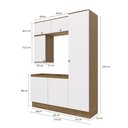 Ver imagem 4 de Conjunto para Banheiro Kappesberg Celeste 6 Peças Nogueira/branco 170cm