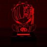 Luminária Led 3D Re Zero Rem Abajur - Vermelho - 1