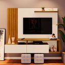 Ver imagem 6 de Painel TV 65 Kiara Casa 812 MDP 1,94m Moderno Ripado 2 Portas Sala de Estar TV