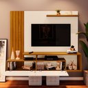 Ver imagem 4 de Painel TV 65 Kiara Casa 812 MDP 1,94m Moderno Ripado 2 Portas Sala de Estar TV