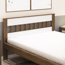Ver imagem 3 de Cama de Casal Madeira CM8007 Nogal/Branco - Tecno Mobili