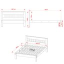 Ver imagem 5 de Cama de Casal Madeira CM8007 Nogal/Branco - Tecno Mobili