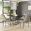 Ver imagem 2 de Mesa de Jantar Redonda Base Omega Redonda Base Preto 1.30 Cm Vidro Preto