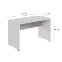 Ver imagem 3 de Mesa Escritório Diretor 120cm Tampo com Pé Painel Yescasa Cinza