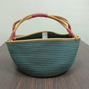 Ver imagem 5 de Jogo 2 Peças Decorativa Organizadora Cesta Tecido Verde