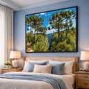 Ver imagem 2 de Quadro Paisagem Árvores de Araucárias Natureza Exuberante
