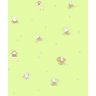 Papel de Parede Infantil colorido com Detalhes de Coelhinhos com fundo Verde para Escola Infantil - 1