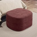 Ver imagem 1 de Puff Decorativo Orgânico para Living Quarto 70cm Doha W01 Linho Bordô - Lyam Decor