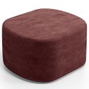 Ver imagem 2 de Puff Decorativo Orgânico para Living Quarto 70cm Doha W01 Linho Bordô - Lyam Decor