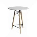 Ver imagem 1 de Mesa Eames Eiffel Bistrô de Madeira 60cm Branco