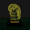Luminária Led 3D Porco Espinho - Amarelo - 1