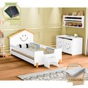 Ver imagem 2 de Cama de Criança Infantil com Colchão Solteiro Alegra Branca e Amêndoa Incluso Lousa Mágica