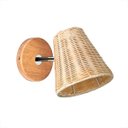 Ver imagem 1 de Arandela Fibra Natural Ratan Foco Móvel Cabeceira Boho Nat94