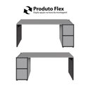 Ver mais imagens de Mesa Escrivaninha 170cm X 60cm e Armário 2 Portas F5 Office Cor:cinza Sagrado com Preto