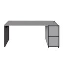 Ver imagem 5 de Mesa Escrivaninha 170cm X 60cm e Armário 2 Portas F5 Office Cor:cinza Sagrado com Preto