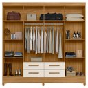 Ver imagem 3 de Guarda Roupa Casal Flórida 8 Portas Freijó Off White Moval