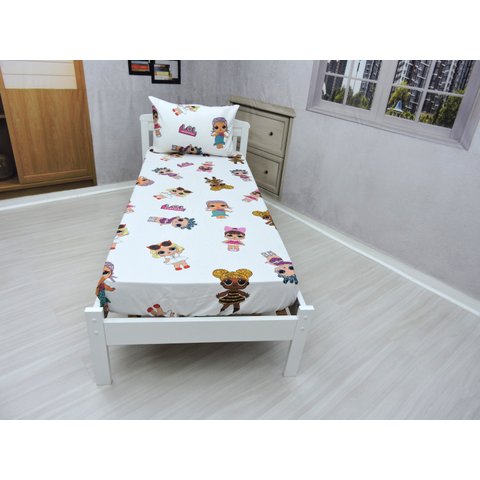 Jogo De Lençol Com Elastico E Fronha LOL Kit 2pçs
