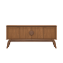 Ver imagem 1 de Aparador Buffet Balcão Organizador 4 Portas Mdf Pé Madeira:nature