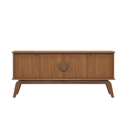 Aparador Buffet Balcão Organizador 4 Portas Mdf Pé Madeira:nature - 1