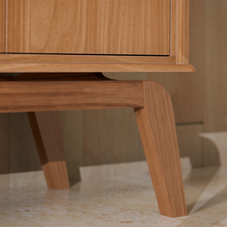 Aparador Buffet Balcão Organizador 4 Portas Mdf Pé Madeira:nature - 7