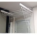 Ver imagem 3 de Varal De Parede Individual 130cm x 06 Varetas - Em Alumínio Branco