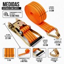 Ver imagem 6 de Kit 3 Cintas com Catraca para Amarração de Carga 3 Toneladas 10 Metros Muke Tools