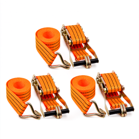 Kit 3 Cintas com Catraca para Amarração de Carga 3 Toneladas 10 Metros Muke Tools