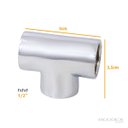 Ver imagem 2 de Tee Metal Latão Cromado FxFxF Rosca/Rosca de 1/2" Fêmea