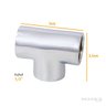 Tee Metal Latão Cromado FxFxF Rosca/Rosca de 1/2" Fêmea - 2