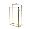 Toalheiro Porta Toalha de Piso Linha Larissa em Aço Inox 304 Dourado Brilhante Stainless - 3