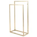 Ver imagem 1 de Toalheiro Porta Toalha de Piso Linha Larissa em Aço Inox 304 Dourado Brilhante Stainless