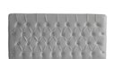 Ver imagem 2 de Kit Estrela Cabeceira de Cama Painel e Calçadeira Baú Botão Cristal King 195 Cm Suede Prata Eli Móve