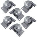 Ver imagem 1 de Kit 6 Chapinhas Chapa Inclinada 15º com Tubo Fixação Pés Palito Rosca 5/16 Zincada Gran Belo Produto