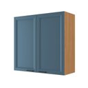Ver imagem 2 de Armário Aéreo Planejado Duplo 80cm Soho CabeCasa MadeiraOriginals Freijó/Azul