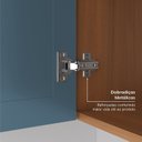 Ver imagem 6 de Armário Aéreo Planejado Duplo 80cm Soho CabeCasa MadeiraOriginals Freijó/Azul