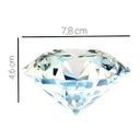 Ver imagem 2 de Pedra Decorativa em Cristal Lapidado Formato Diamante Luxo