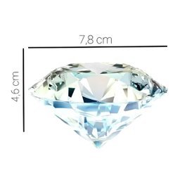 Pedra Decorativa em Cristal Lapidado Formato Diamante Luxo - 2