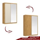 Ver imagem 4 de Guarda Roupa Casal Riva 22515k com Espelho Cinamon Touch Off White Flex - Demóbile