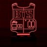 Luminária Led 3D BTS Pop Abajur - Vermelho - 1