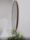 Ver imagem 3 de Espelho Redondo 45cm Decorativo sem Alça Moldura Couro Caramelo Lyo