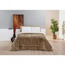 Ver imagem 4 de Coberdrom Sherpa e Flannel Everest Queen Manta Alta 150g 01 Peça - Caqui
