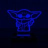 Luminária Led 3D Baby Yoda Star Wars - Azul - 1