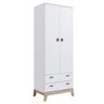 Guarda Roupa Infantil 73cm 2 Portas 2 Gavetas Favo de Mel 005 Branco - Completa Móveis COMPLETA MÓVE - 1