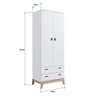 Guarda Roupa Infantil 73cm 2 Portas 2 Gavetas Favo de Mel 005 Branco - Completa Móveis COMPLETA MÓVE - 5