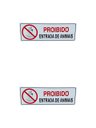 Ver imagem 1 de Kit 2 Placa de Sinalização Proibido a Entrada de Animais