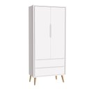 Ver imagem 5 de Quarto de Bebê Theo 2 Portas com Cômoda Gaveteiro Branco Acetinado Pés Madeira Natural - Reller