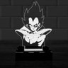 Luminária Led 3D Vegeta Dragon Ball Z Abajur - Branco - 1
